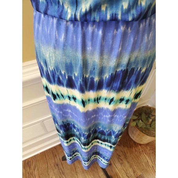 Donna Rico Multicolor Geometric Maxi Dress Size 6 - Picture 3 of 10